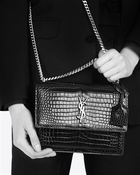 ysl sunset bag review|ysl sunset bag crocodile.